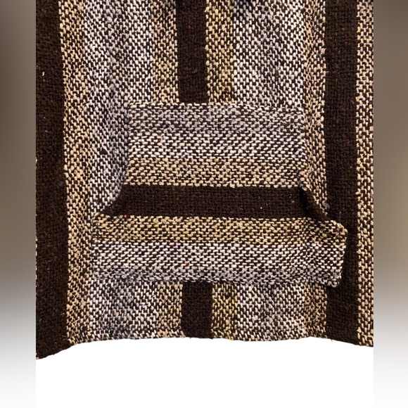 Baja Hoodie Boys Sz 12 Artesanias Brown/Tan Front Pocket - Picture 3 of 7